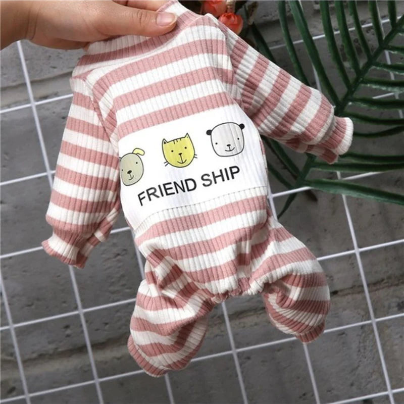 Soft Cotton Dog Cat Jumpsuit Pajamas for Cats Gotas Katten Overalls Puppy Sphynx Kedi Mascotas Clothes Costume Ubranko Dla Kota